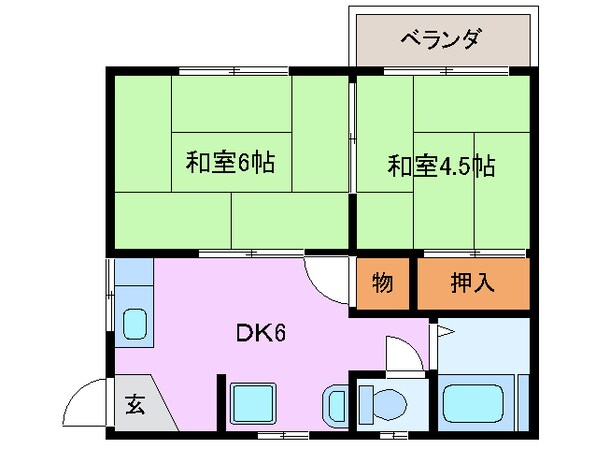 川越富洲原駅 徒歩17分 2階の物件間取画像